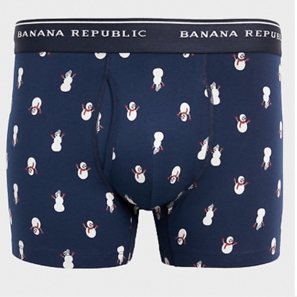 Banana Republic Other - Banana Republic Snowman Boxers Navy